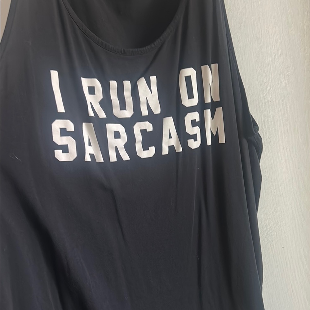 Torrid Black Tank Top with White Text